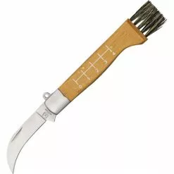 Rough Rider Knives Rough Rider 1400 Mushroom Hunters Knife With Hard Wood Handle And Hair Bristle Brush
