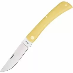 Case XX Knives Case 00038 Sod Buster Folding Pocket Knife With Yellow Smooth Synthetic Handle