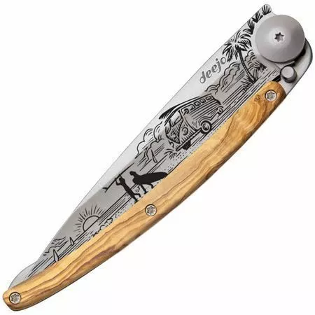 Deejo Knives Deejo 1CB070 Tattoo Linerlock Knife 37g Van Life - Image 2