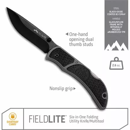 Outdoor Edge Knives Outdoor Edge FLK33C Field Lite Lockback Black - Image 2