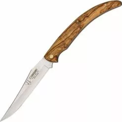 Cudeman Knives Cudeman 453L Classic Folder Stainless Folding Pocket Knife With Olive Wood Handle