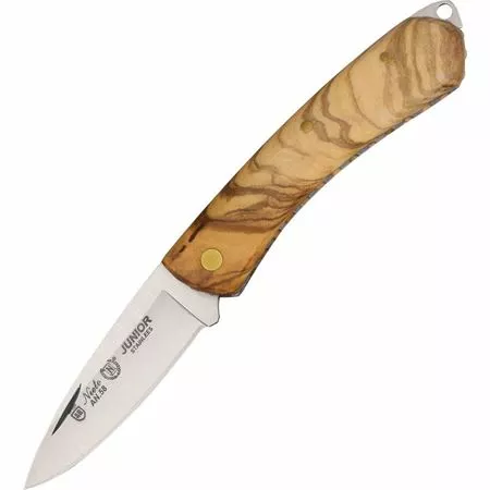Nieto Knives Nieto 393 Navaja Linea Junior Linerlock Folding Pocket Knife With Natural Olive Wood Handle