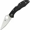 Spyderco Knives Spyderco 11FPBK Delica Flat Ground Lockback Folding Pocket Knife