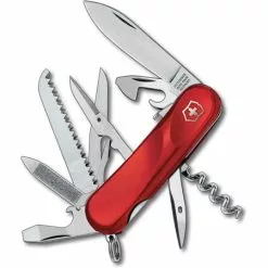 Swiss Army Knives Swiss Army 23913SEX2 Evogrip Multi-Tool Locking Blade Folding Pocket Knife With Red Handle