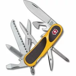 Swiss Army Knives Swiss Army 24913SC8X3 Evogrip Multi-Tool Locking Blade Folding Pocket Knife With Yellow And Black Nylon Handle