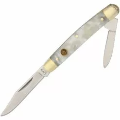 Hen & Rooster Knives Hen & Rooster 302CI Pen Knife Folding Pocket Knife With Cracked Ice Celluloid Handle