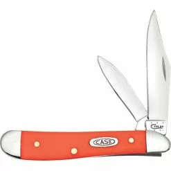 Case XX Knives Case 80504 Peanut Folding Pocket Knife With Orange Synthetic Handle