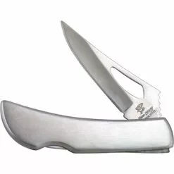 Frost Cutlery & Knives Frost 15483SS Silver Hawk Stainless Lockback Folding Pocket Knife