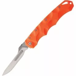 Havalon Knives Havalon 60ASTAGO Quik-Change Orange Zytel Skinner Linerlock Folding Pocket Knife