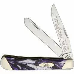 Case XX Knives Case 9254PP Trapper Folding Pocket Knife With Purple Passion Corelon Handle