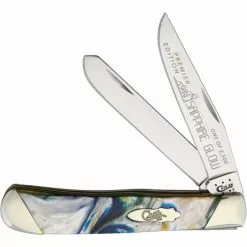 Case XX Knives Case 9254SG Trapper Folding Pocket Knife With Sapphire Glow Corelon Handle