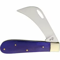 Frost Cutlery & Knives Frost 4441PSB Hawkeye Folding Pocket Knife With Purple Smooth Bone Handle