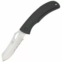 Gerber Knives Gerber 1643G EZ Out DPSF Satin Part Serrated Blade Lockback Folding Pocket Knife