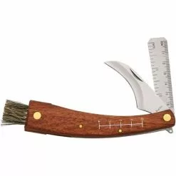 Rough Rider Knives Rough Rider 1469 Mushroom Knife Harvesting Blade With Brown Hardwood Handle