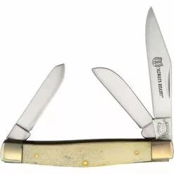 Rough Rider Knives Rough Rider 248 Rough Rider Folding Pocket Knife With Stockman White Smooth Bone Handle