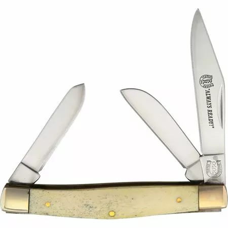 Rough Rider Knives Rough Rider 248 Rough Rider Folding Pocket Knife With Stockman White Smooth Bone Handle