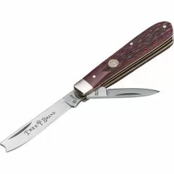 Boker Tree Brand Knives Boker 110744 Razor Jack Red Bone Folding Pocket Knife With Red Handle
