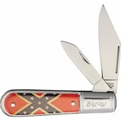 Novelty Cutlery Novelty 280 Confederate Flag Barlow Folding Pocket Knife With Artwork On Handle