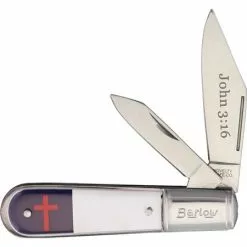 Novelty Cutlery Novelty 284 Christan Flag Barlow Folding Pocket Knife With Stainless Construction Blade