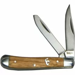 Cattlemans Cutlery Cattlemans 0006ZW Sagebrush Peanut Folding Pocket Knife With ZebraWoOD Handle