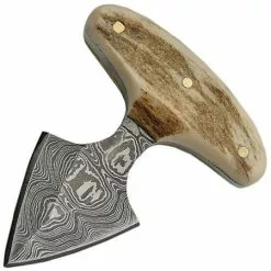 Damascus Knives Damascus 1119 Damascus Push Dagger Knife With Stag Handle