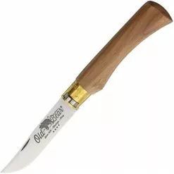 Old Bear Knives Old Bear 930723 Extra Large Folder Knife With Walnut Brown Handle