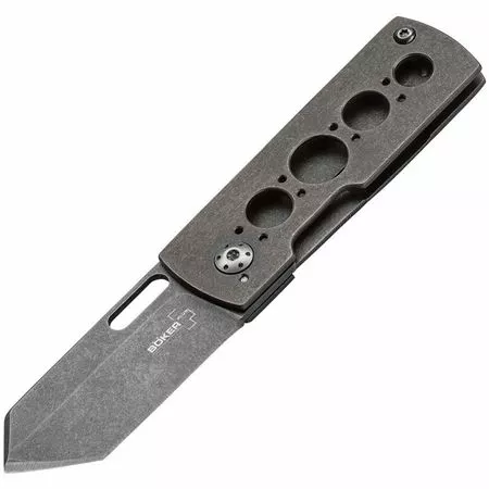 Boker Tree Brand Knives Boker Plus 01BO729 Pelican Framelock Knife With Black Stonewash Finish Handle
