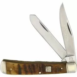 Rough Rider Knives Rough Rider 1509 Ram's Horn Trapper Folding Knife With Stainless Steel Construction Blade