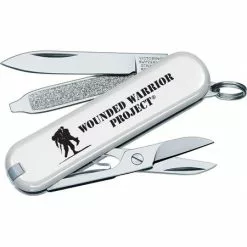 Swiss Army Knives Swiss Army 55071 Wounded Warrior Classic White Folding Pocket Knife With Stainless Construction