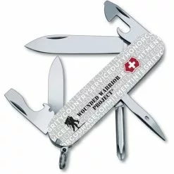 Swiss Army Knives Swiss Army 55073 Wounded Warrior Tinker Gray Folding Pocket Knife With Stainless Construction
