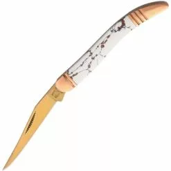 Rough Rider Knives Rough Rider 1528 Copperstone Toothpick Folding Knife With Synthetic Stone Handle