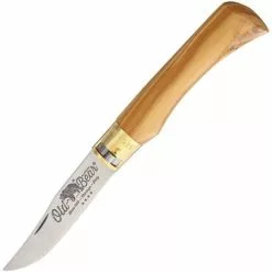 Antonini SOS Knives Antonini SOS 930721LU Large Folder Folding Knife With Olive Wood Handle