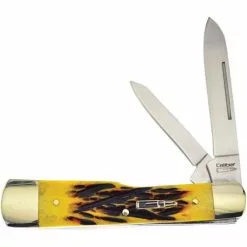Frost Cutlery & Knives Frost CAL177 Caliber Gunstock Sagebrush Folding Pocket Knife With Sagebrush Jigged Bone Handle