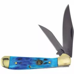 Frost Cutlery & Knives Frost SW104BLPB Steel Warrior Copperhead Folding Knife With Blue Bone Handle