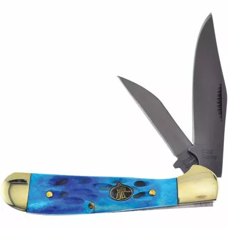 Frost Cutlery & Knives Frost SW104BLPB Steel Warrior Copperhead Folding Knife With Blue Bone Handle