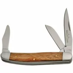China Made 2112333 Stockman Folding Pocket Knife With Brown Smooth Wood Handle