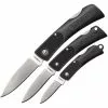 Schrade Knives Imperial Schrade COM6CP Lockback Folding Pocket Satin Finish Stainless Blade Knife With Black Textured Plastic Handle - 3 Piece Combo