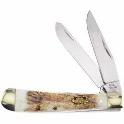 Frost Cutlery & Knives Frost SW108DS Trapper Deer Folding Pocket Knife With Stag Bone Handle