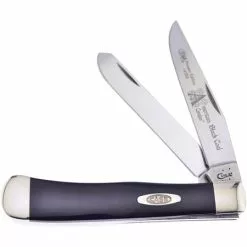 Case XX Knives Case 9254ABC Trapper Folding Pocket Knife With Black Smooth Corelon Handle