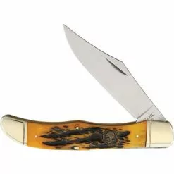 Miscellaneous 1730 Miscellaneous Folding Packet Knife With Orange Jigged Bone Handle