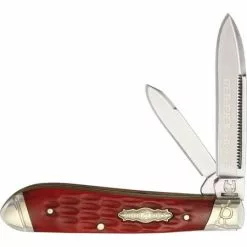 Rough Rider Knives Rough Rider 1679 Peanut Folding Knife With Red Pick Bone Handle