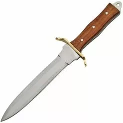 Pakistan Cutlery Pakistan 3363 Commando Dagger With Brown Wood Handle And Leather Belt Sheath