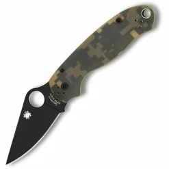 Spyderco Knives Spyderco 223GPCMOBK Para 3 Black Finish Blade Linerlock Folding Pocket Knife With Camo G10 Handle