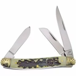 Frost Cutlery & Knives Frost OC509SBR Stockman Folding Pocket Knife With Stag Bone Resin Handle