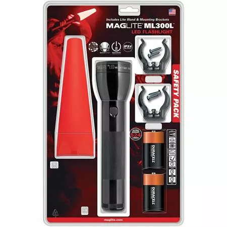 Maglite Flashlights Maglite 50449 ML300L LED Safety Pack With Aluminum Construction
