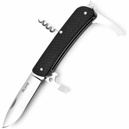 Ruike Knives RUIKE L21B L21 Large Multifunction Knife With Black G10 Handle