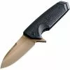 SIG Knives Sig 36219 EX-02 Linerlock Knife Dark Earth Cerakote Finish Spear Knife With Black G10 Handle
