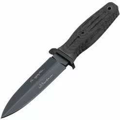 Boker Tree Brand Knives Boker 121644 Applegate 4.5 Fixed Blade Knife With Black Linen Micarta Handle