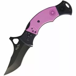 CSSD/SC Bram Frank Knives CSSD/SC Bram Frank Design 23 MySo Comp Lock Knife With Black And Pink G10 Handle