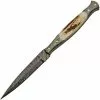Damascus Knives Damascus 1178 Slim Fixed Blade Knife With Stag Bone Handle